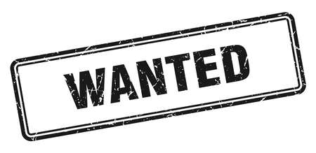 wanted stamp. wanted square grunge sign. wantedのイラスト素材