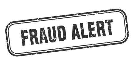fraud alert stamp. fraud alert square grunge sign. fraud alertのイラスト素材