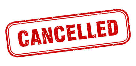 cancelled stamp. cancelled square grunge sign. cancelledのイラスト素材