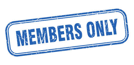 members only stamp. members only square grunge sign. members onlyのイラスト素材