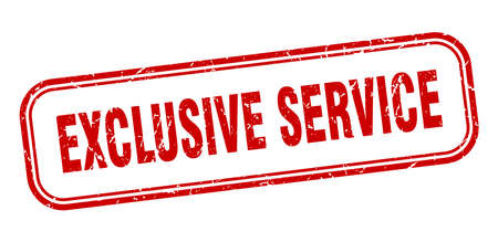 exclusive service stamp. exclusive service square grunge sign. exclusive serviceのイラスト素材