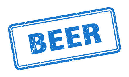 beer stamp. beer square grunge sign. beerのイラスト素材