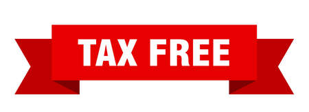 tax free ribbon. tax free isolated sign. tax free bannerのイラスト素材