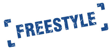 freestyle stamp. freestyle square grunge sign. freestyleのイラスト素材