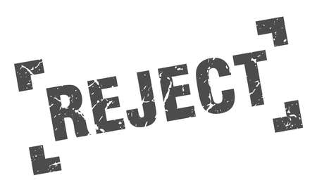 reject stamp. reject square grunge sign. rejectのイラスト素材