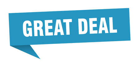 great deal speech bubble. great deal sign. great deal bannerのイラスト素材