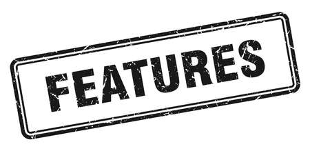 features stamp. features square grunge sign. featuresのイラスト素材