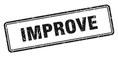 improve stamp. improve square grunge sign. improveのイラスト素材
