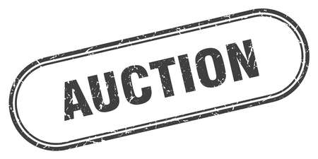 auction stamp. auction square grunge sign. auctionのイラスト素材