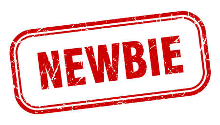 newbie stamp. newbie square grunge sign. newbieのイラスト素材