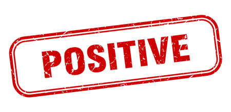 positive stamp. positive square grunge sign. positiveのイラスト素材