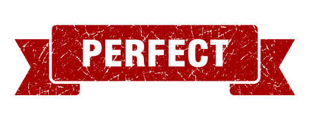 perfect grunge ribbon. perfect sign. perfect bannerのイラスト素材