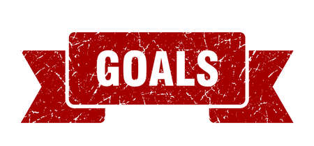 goals grunge ribbon. goals sign. goals bannerのイラスト素材
