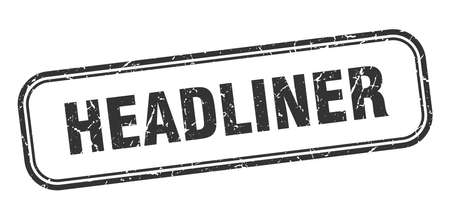 headliner stamp. headliner square grunge sign. headlinerのイラスト素材