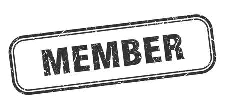 member stamp. member square grunge sign. memberのイラスト素材
