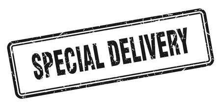 special delivery stamp. special delivery square grunge sign. special deliveryのイラスト素材
