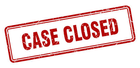 case closed stamp. case closed square grunge sign. case closedのイラスト素材