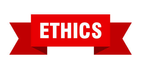 ethics ribbon. ethics isolated sign. ethics bannerのイラスト素材
