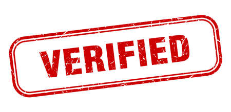verified stamp. verified square grunge sign. verifiedのイラスト素材