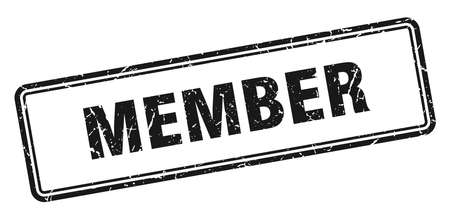 member stamp. member square grunge sign. memberのイラスト素材