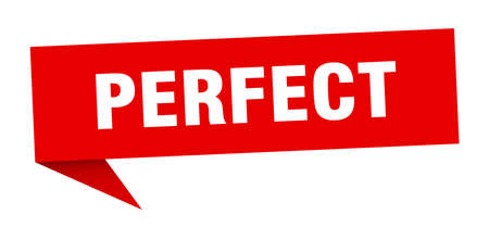 perfect speech bubble. perfect sign. perfect bannerのイラスト素材
