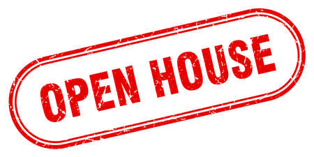 open house stamp. open house square grunge sign. open houseのイラスト素材