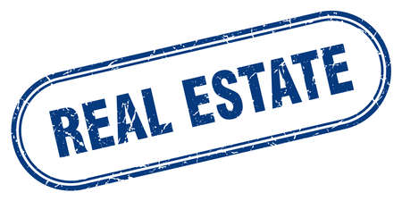 real estate stamp. real estate square grunge sign. real estateのイラスト素材