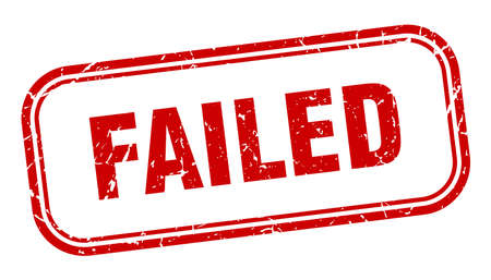 failed stamp. failed square grunge sign. failedのイラスト素材