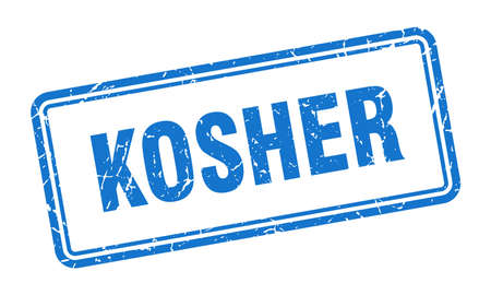 kosher stamp. kosher square grunge sign. kosherのイラスト素材