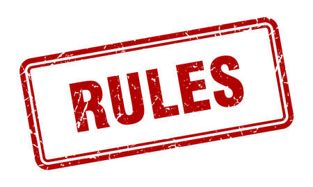 rules stamp. rules square grunge sign. rulesのイラスト素材