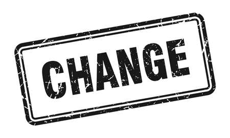 change stamp. change square grunge sign. changeのイラスト素材