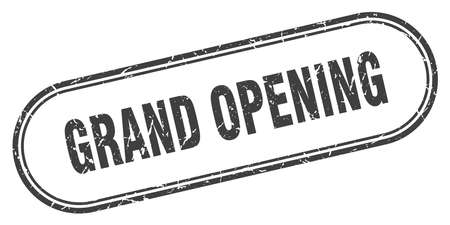 grand opening stamp. grand opening square grunge sign. grand openingのイラスト素材