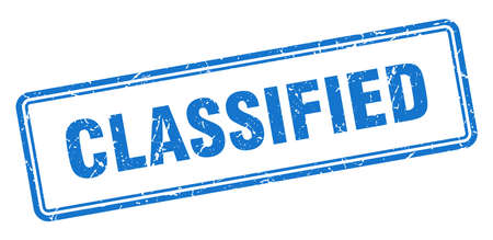 classified stamp. classified square grunge sign. classifiedのイラスト素材