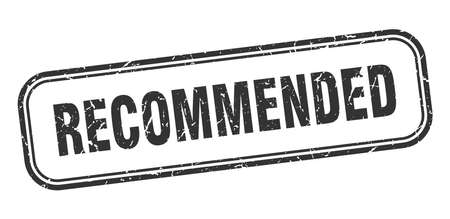recommended stamp. recommended square grunge sign. recommendedのイラスト素材