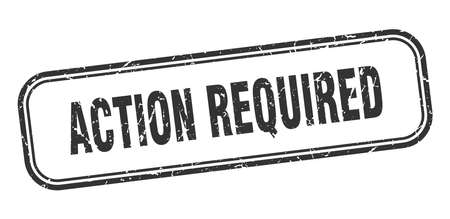 action required stamp. action required square grunge sign. action requiredのイラスト素材