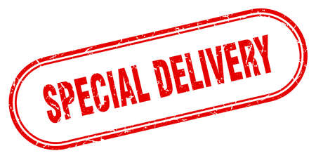 special delivery stamp. special delivery square grunge sign. special deliveryのイラスト素材