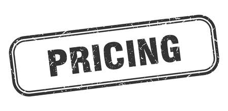 pricing stamp. pricing square grunge sign. pricingのイラスト素材