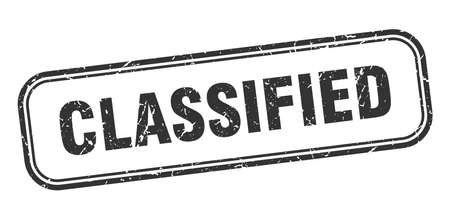 classified stamp. classified square grunge sign. classifiedのイラスト素材