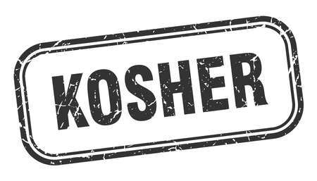 kosher stamp. kosher square grunge sign. kosherのイラスト素材