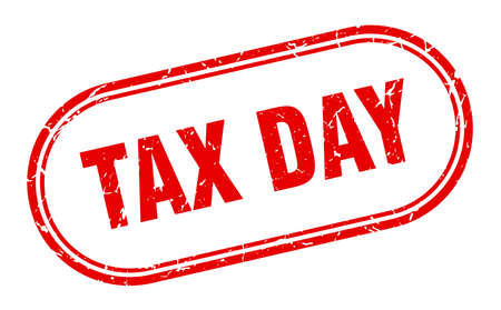 tax day stamp. tax day square grunge sign. tax dayのイラスト素材