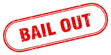 bail out stamp. bail out square grunge sign. bail outのイラスト素材
