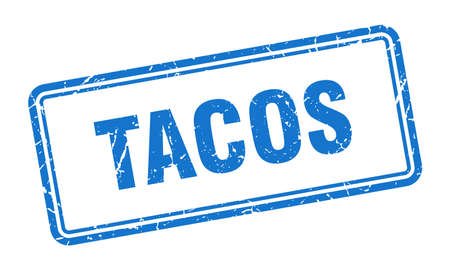 tacos stamp. tacos square grunge sign. tacosのイラスト素材