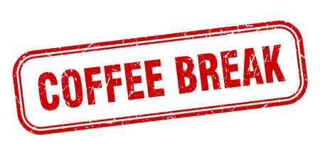 coffee break stamp. coffee break square grunge sign. coffee breakのイラスト素材