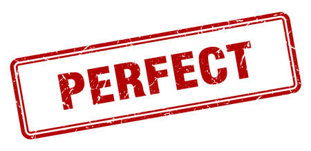 perfect stamp. perfect square grunge sign. perfectのイラスト素材
