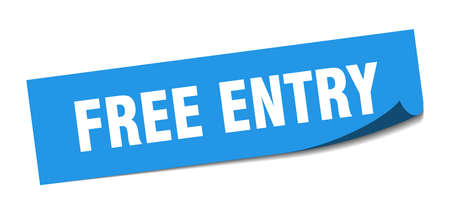 free entry sticker. free entry square isolated sign. free entryのイラスト素材