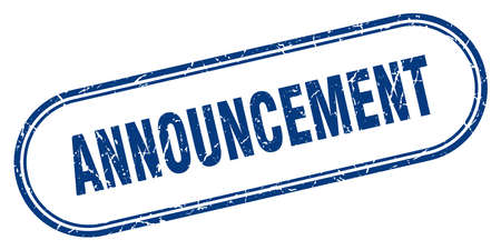 announcement stamp. announcement square grunge sign. announcementのイラスト素材