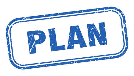plan stamp. plan square grunge sign. planのイラスト素材