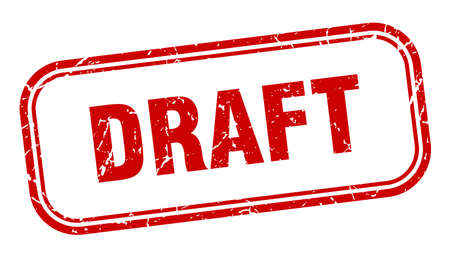 draft stamp. draft square grunge sign. draftのイラスト素材