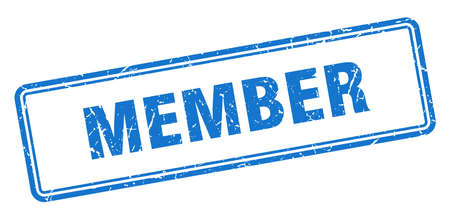 member stamp. member square grunge sign. memberのイラスト素材