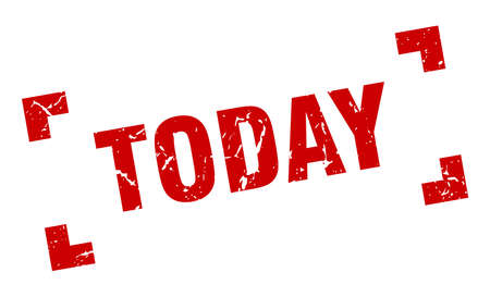 today stamp. today square grunge sign. todayのイラスト素材